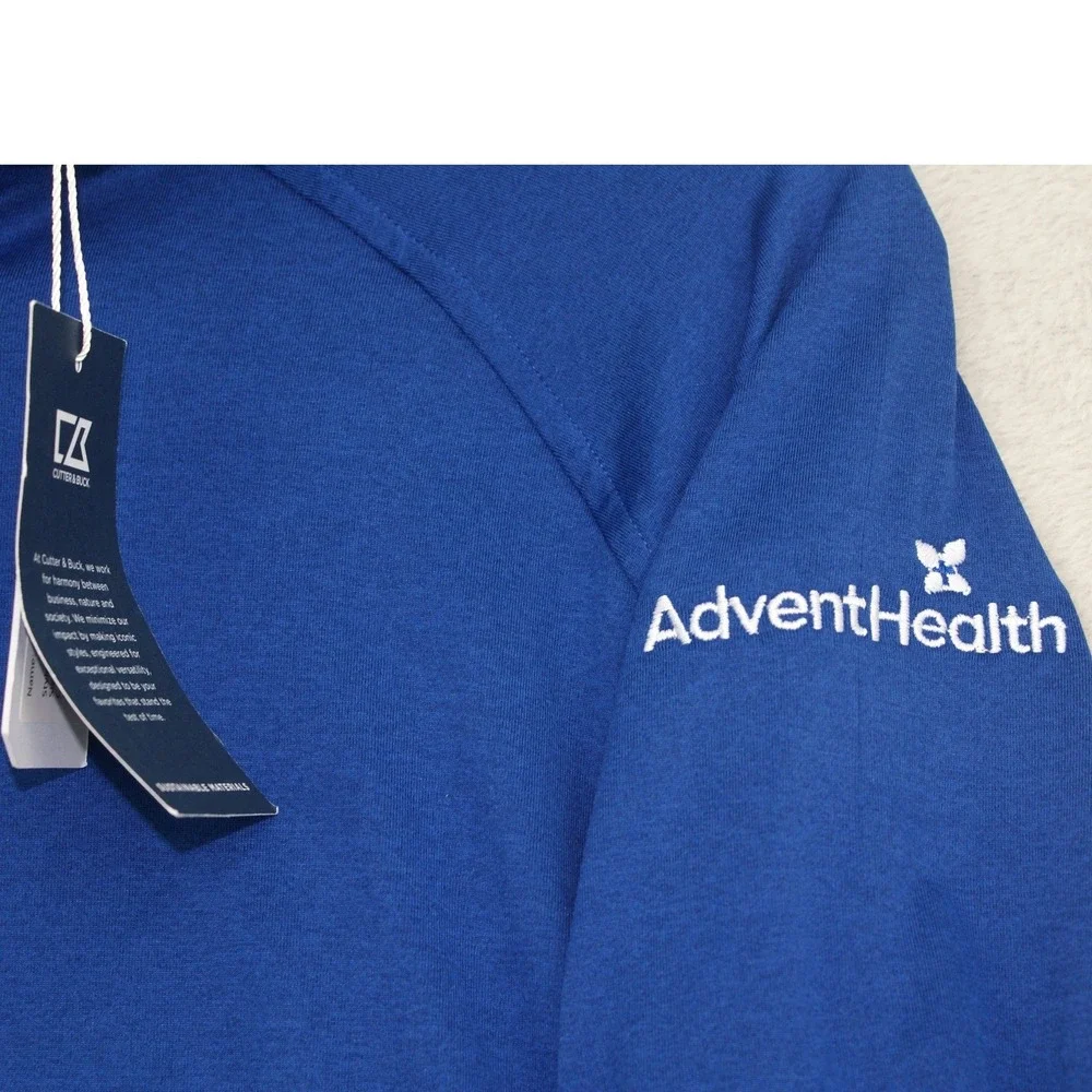 Cutter & Buck Coastline Epic Comfort Eco Quarter Zip Blue AdventHealth LCK00210